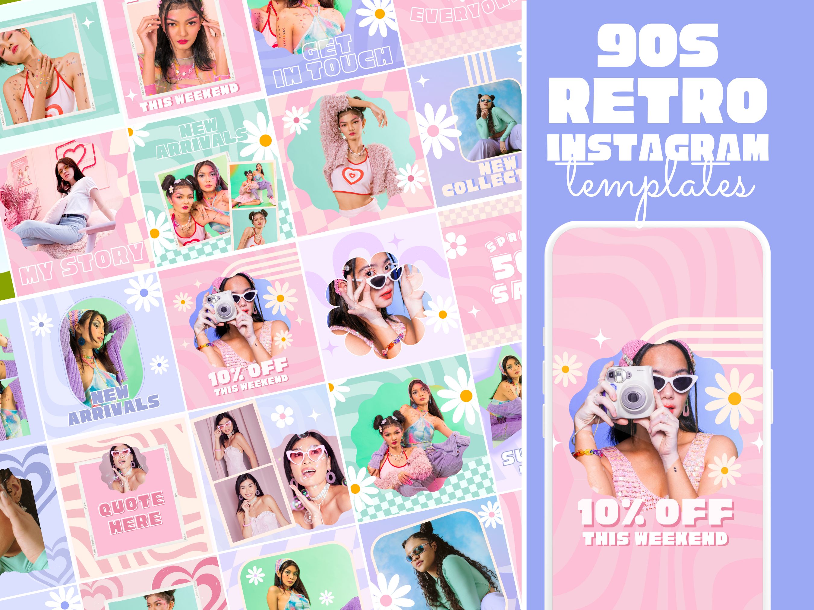 Retro Y2K Instagram Templates