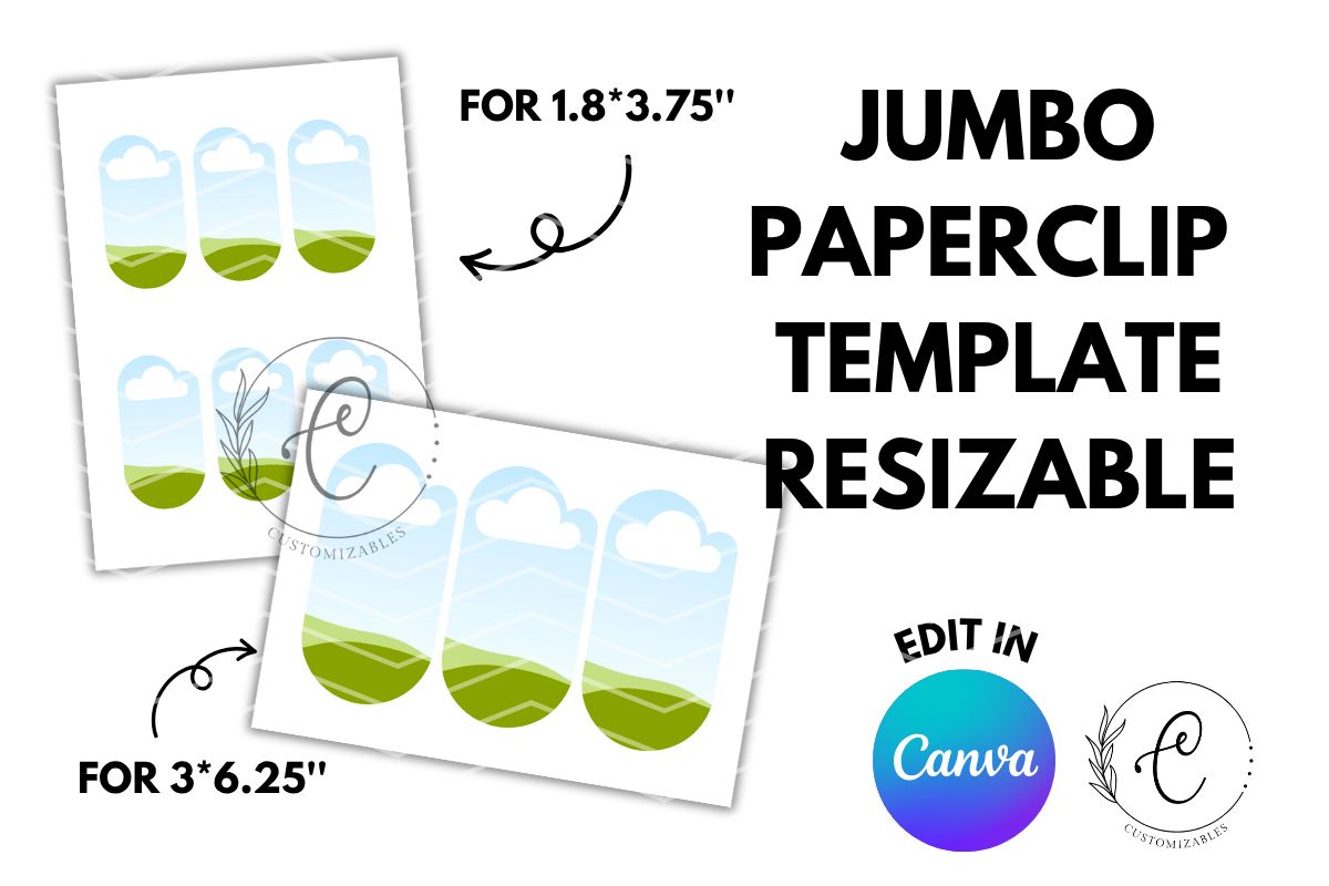 Jumbo Paperclip Canva Template