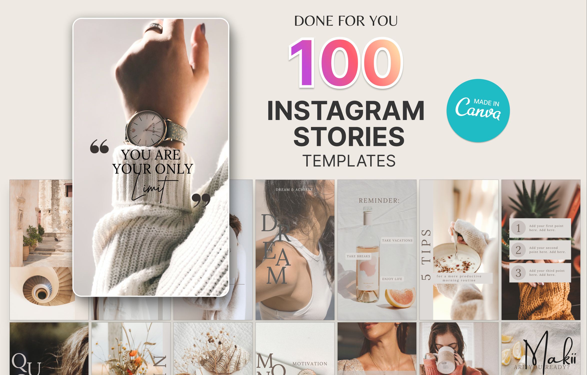 100 Instagram Stories Templates, Canva