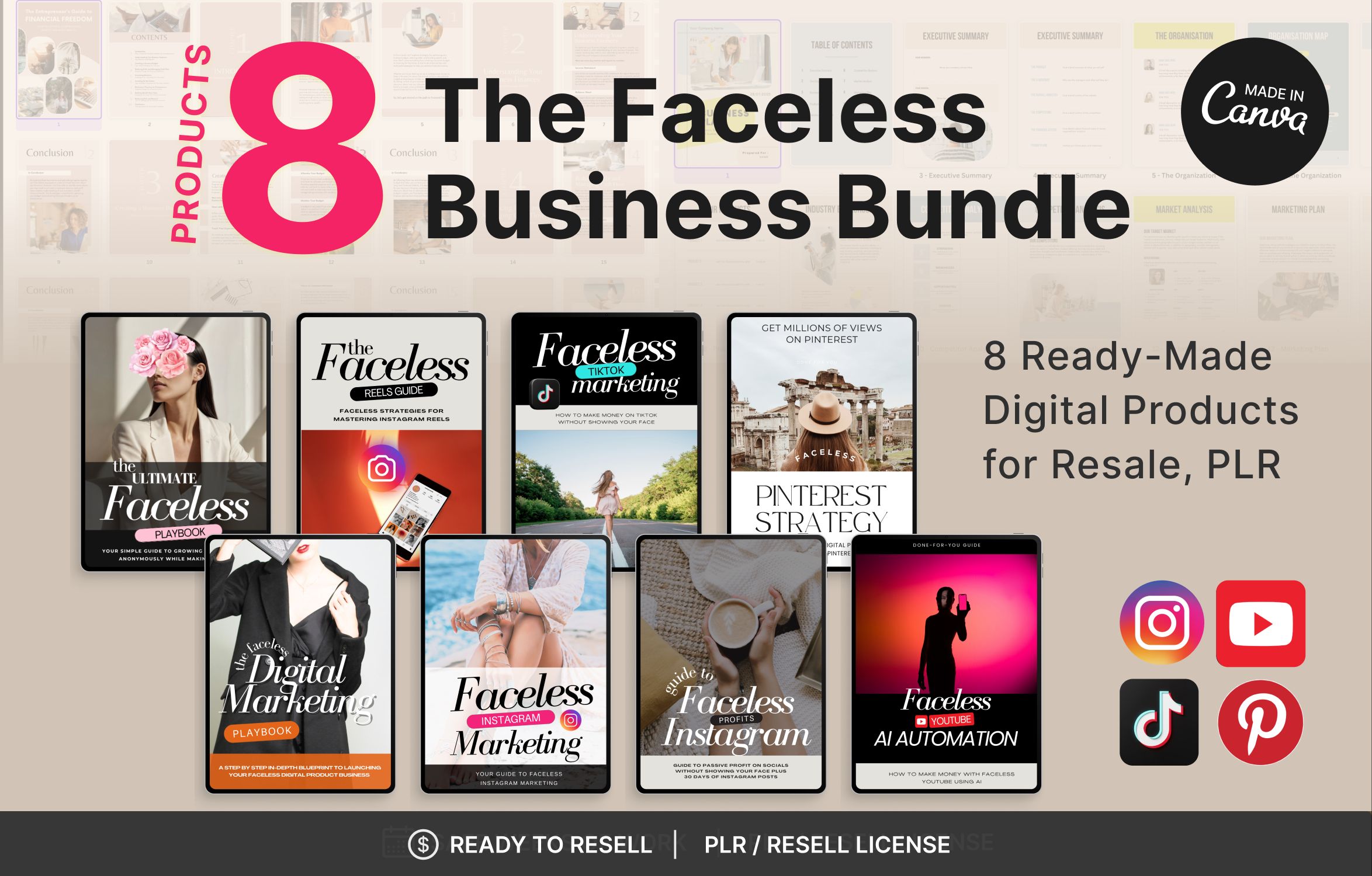 The Faceless Business Bundle, Canva